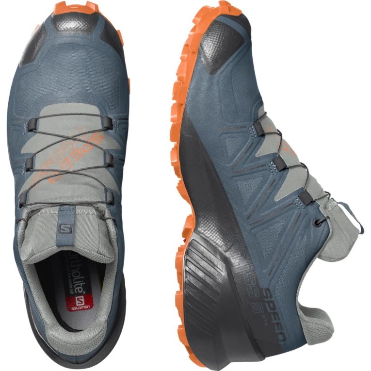 Salomon Speedcross 5 GTX Men's Trail Running Shoes Blue | CA 42C53